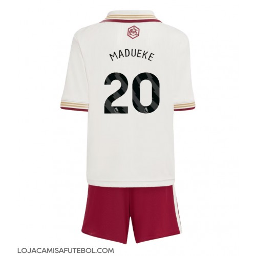 Camisa de Futebol Arsenal Noni Madueke #20 Equipamento Alternativo Infantil 2025-26 Manga Curta (+ Calças curtas)